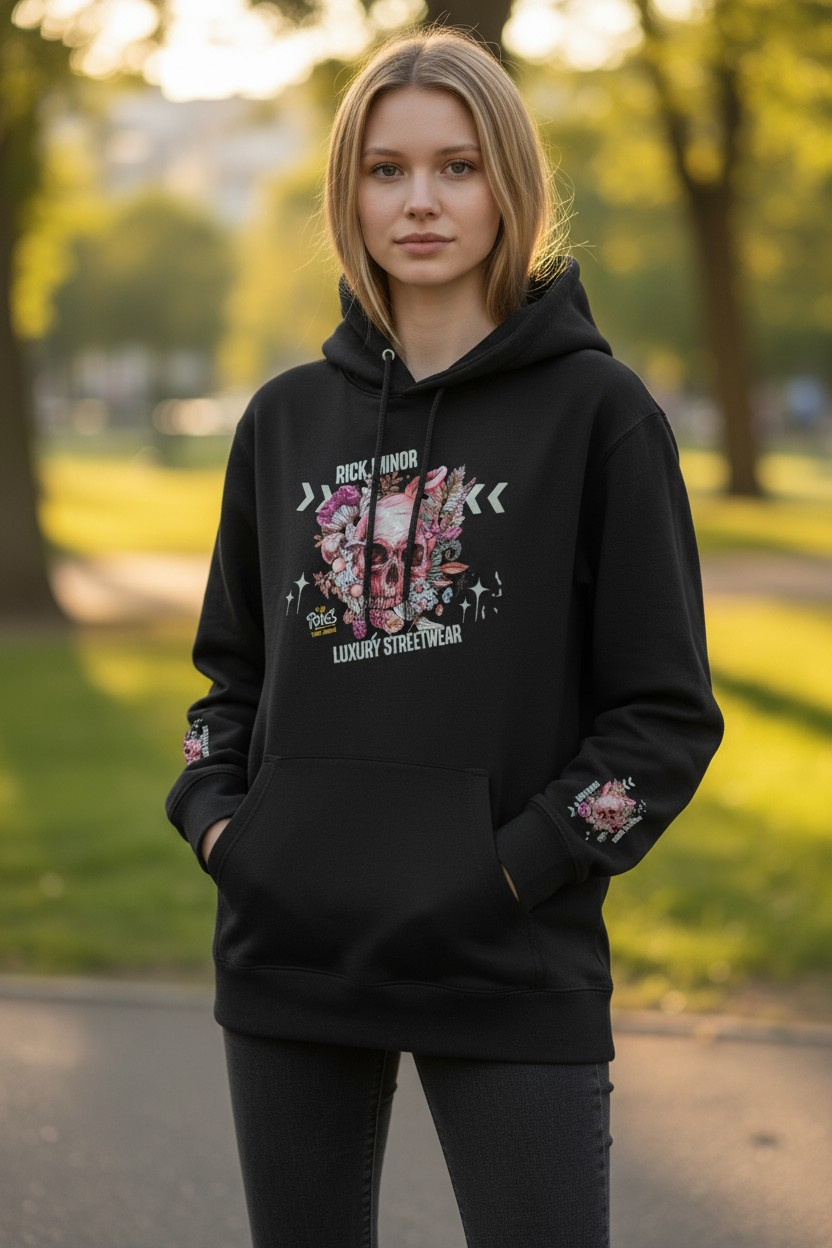 "Flowered Skull" Hoodie