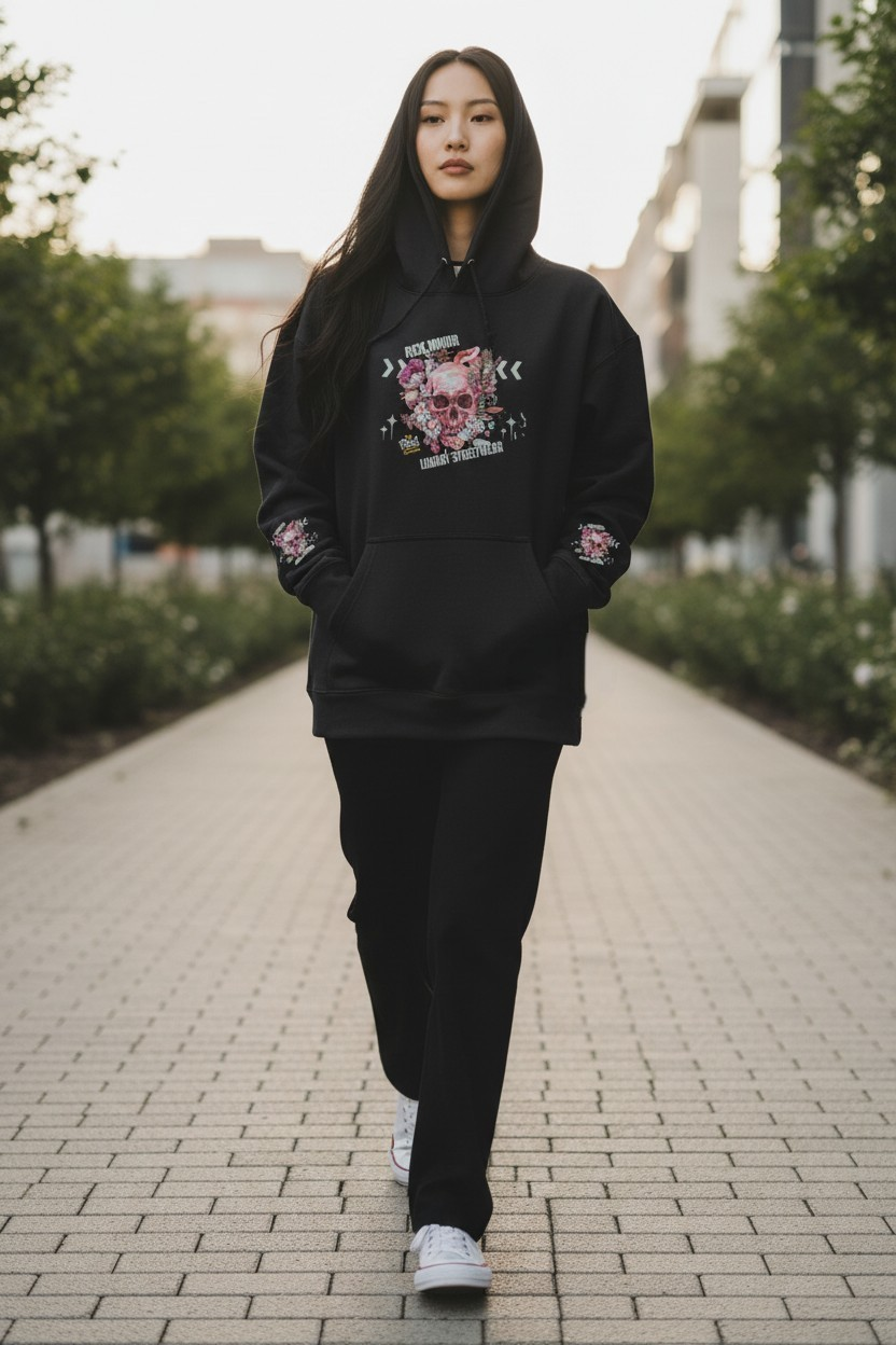 "Flowered Skull" Hoodie